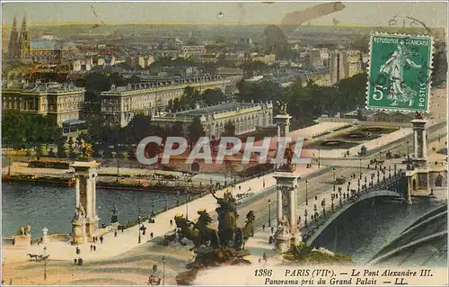 Ansichtskarte AK Paris Le Pont Alexandre III Panorama pris du Grand Palais