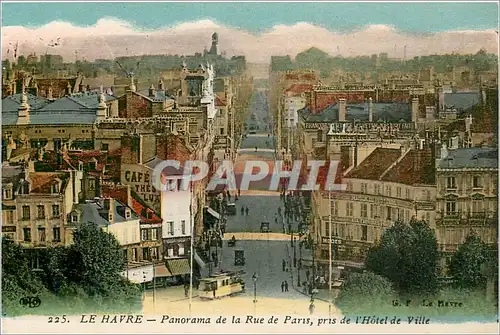 Cartes postales Le Havre Panorama de la Rue de Paris pris de l'Hotel de Ville