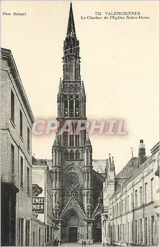 Cartes postales Valenciennes Le Clocher de l'Eglise Notre Dame