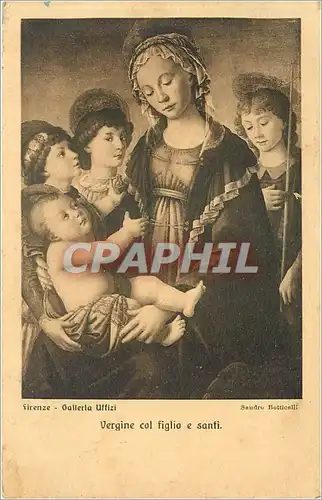 Ansichtskarte AK Vergine col figlio e santi
