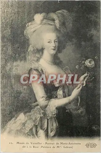 Ansichtskarte AK Musee de Versailles Portrait de Marie Antoinette dit a la Rose