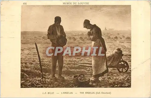 Cartes postales Musee du Louvre JF Millet L'Angelus