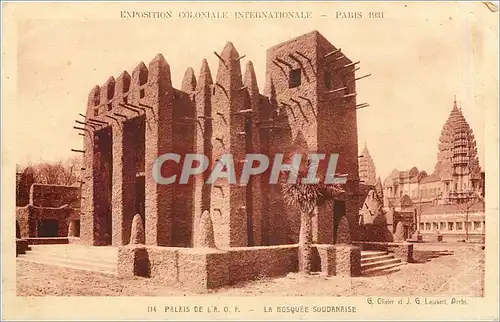 Cartes postales Exposition Coloniale Internationale Paris Palais de La OF La Mosquee Soudanaise