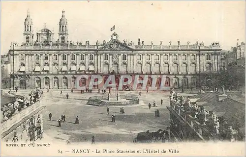 Cartes postales Nancy La Place Stanislas et l'Hotel de Ville