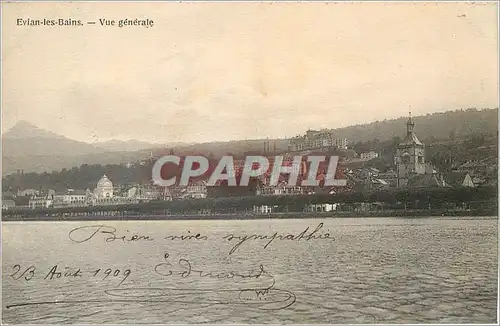 Cartes postales Evian les Bains Vue generale