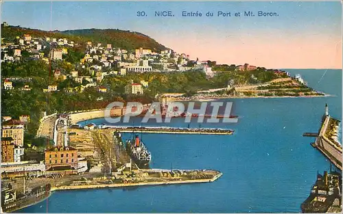 Cartes postales Nice Entree du Port et Mt Boron