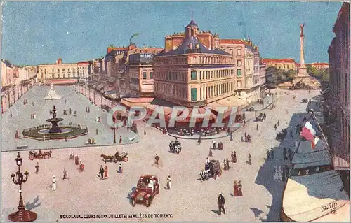 Cartes postales Bordeaux Cours Juillet et les Allees de Tourny