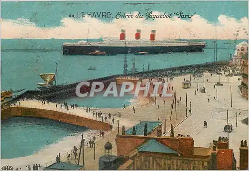 Cartes postales Le Havre Entree du Paquebot Paris