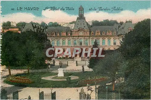 Cartes postales Le Havre L'Hotel de Ville et le Jardin Public