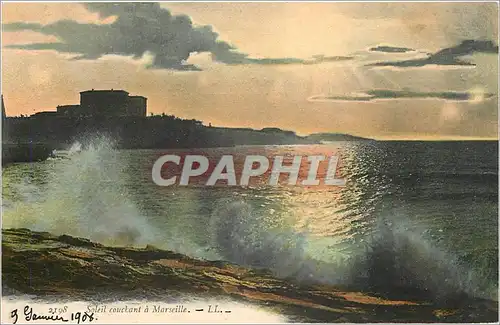 Cartes postales Soleil couchant a Marseille