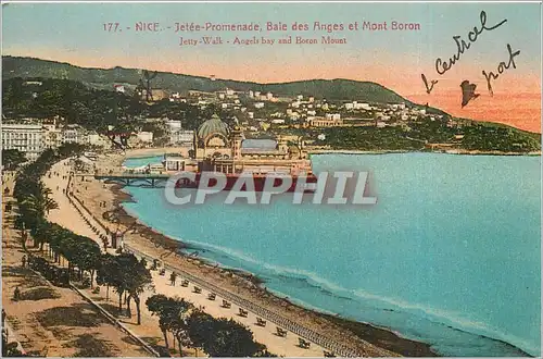 Cartes postales Nice Jetee Promenade Baie des Anges et Mont Boron