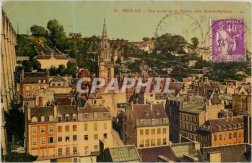 Cartes postales Morlaix Vue prise de la Roche vers Sainte Melaine