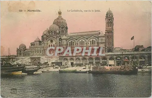 Cartes postales moderne Marseille La Cathedrale vue de la Jetee