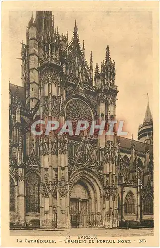 Cartes postales moderne Evreux La Cathedrale Transept du Portail Nord