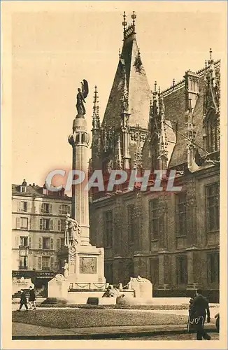 Moderne Karte Rouen Seine Inferieure Le Monument aux Morts Maxine Real del Sarte Sculp