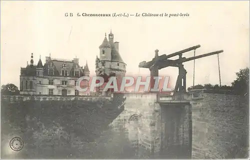 Ansichtskarte AK Chenonceaux L et L Le Chateau et le pont levis