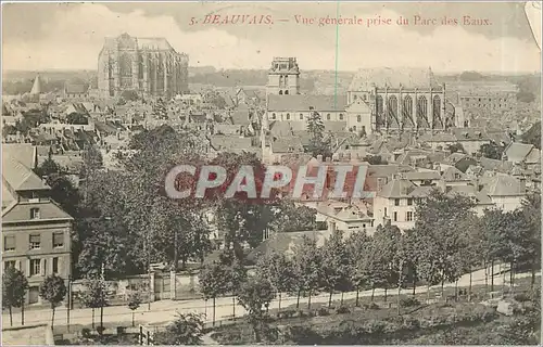 Cartes postales Beauvais Vue generale prise du Parc des Eaux