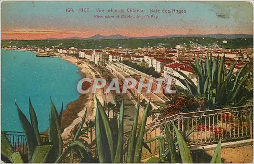 Cartes postales Nice Vue prise du Chateau Baie des Anges