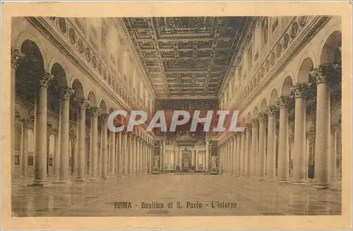 Cartes postales Roma Basilica di S Paolo L'Interno