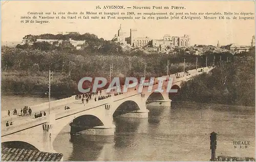 Cartes postales Avignon Nouvea Pont en Pierre
