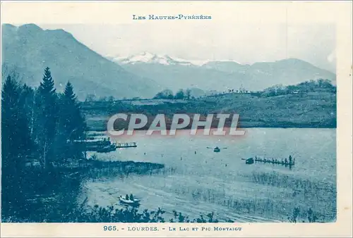 Ansichtskarte AK Les Hautes Pyrenees Lourdes Le Lac et Pic Montaigu