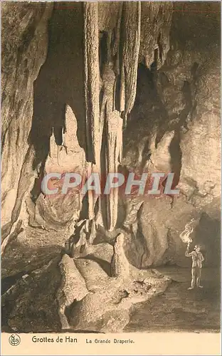Cartes postales Grottes de Han La Grande Draperie