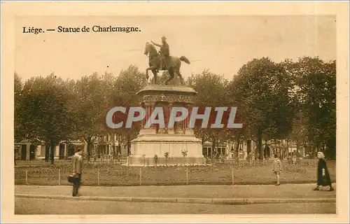 Ansichtskarte AK Liege Statue de Charlemagne