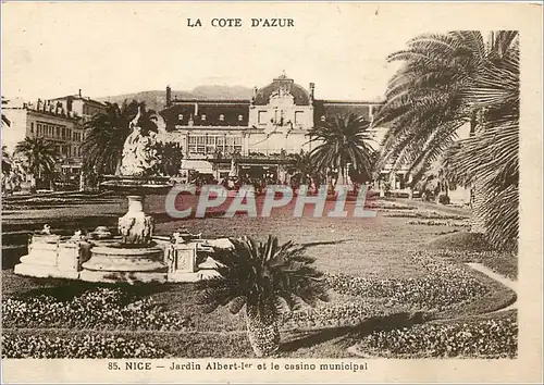 Ansichtskarte AK La Cote d'Azur Nice Jardin Albert 1er et le casino municipal