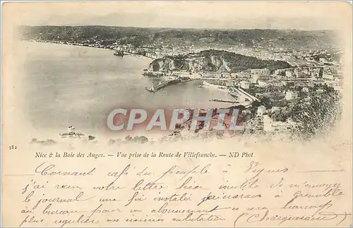 Cartes postales Nice la Baie des Anges Vue prise de la Route de Villefranche