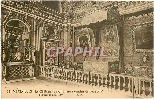 Cartes postales Versailles Le Chateau La Chambre a coucher de Louis