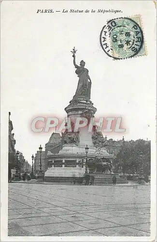 Cartes postales Paris La Statue de la Republique