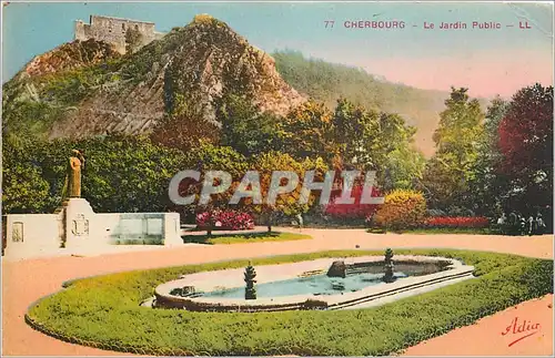 Ansichtskarte AK Cherbourg Le Jardin Public