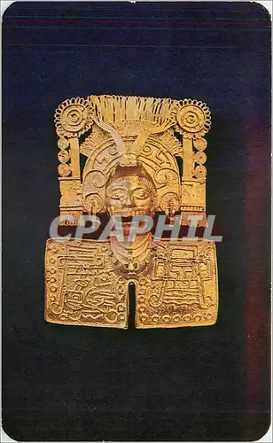 Cartes postales moderne Pectoral de oro Mitlantecutli de la Tumba no 7 Monte Alban Oax Mexico