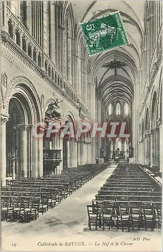 Cartes postales Cathedrale de Bayeux La Nef et le Choeur