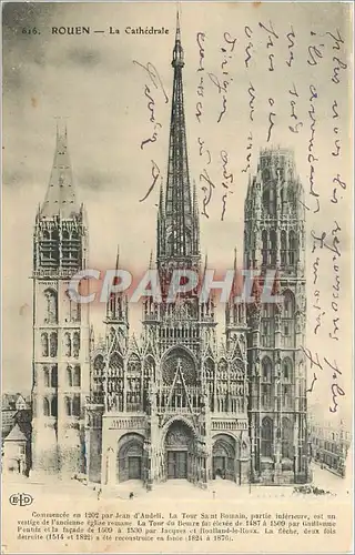 Cartes postales Rouen La Cathedrale