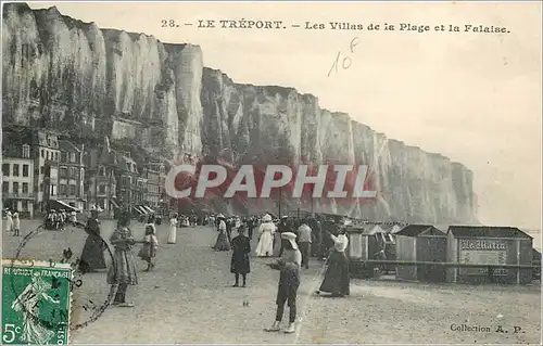 Ansichtskarte AK Le Treport Les Villas de la Plage et la Falaise