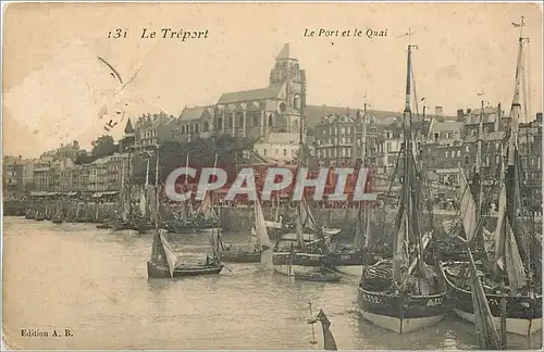 Cartes postales Le Treport Le Port et le Quai Bateaux de peche