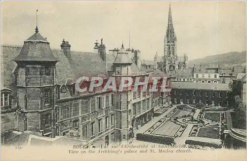 Ansichtskarte AK Rouen Vue sur l'Archeveche et Saint Maclou