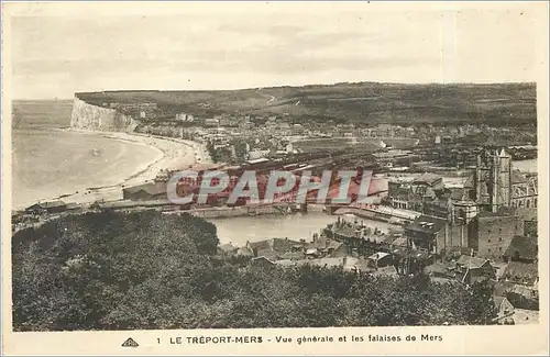 Ansichtskarte AK Le Treport Mers Vue generale et les falaises de Mers