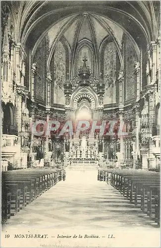 Cartes postales Montserrat Interior de la Basilica