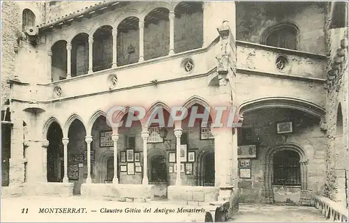 Ansichtskarte AK Montserrat Claustro Gotico del Antiguo Monasterio