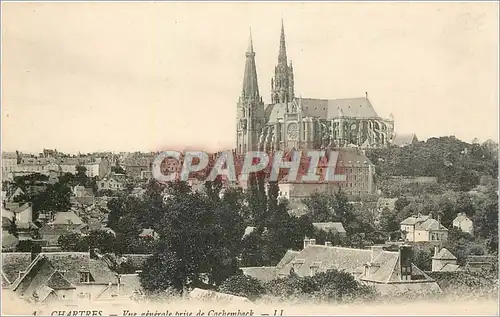 Ansichtskarte AK Chartres Vue generale prise de Cachemback
