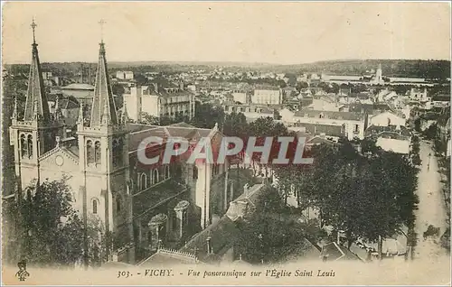 Ansichtskarte AK Vichy Vue panoramique sur l'Eglise Saint Louis