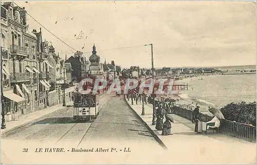 Ansichtskarte AK Le Havre Boulevard Albert 1er Tramway