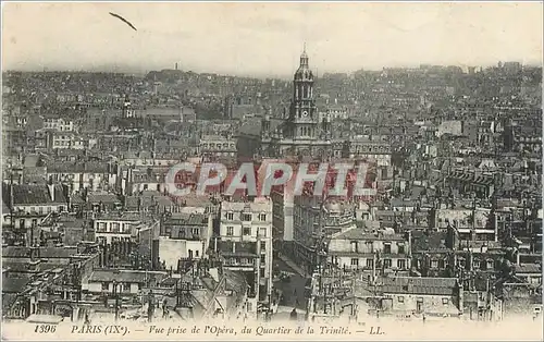Cartes postales Paris Vue prise de l'Opera du Quartier de la Trinite
