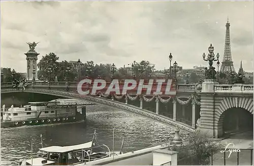 Moderne Karte Paris La Tour Eiffel depuis le Pont Alexandre III