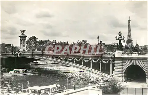 Moderne Karte Paris La Tour Eiffel depuis le Pont Alexandre III