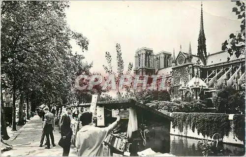 Cartes postales moderne Paris Les Bouquinistes sur le quais vers la Cathedrale Notre Dame de Paris