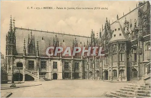 Cartes postales Rouen Palais de Justice Cour interieure