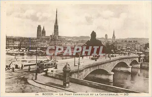 Ansichtskarte AK Rouen Le Pont Corneille et la Cathedrale